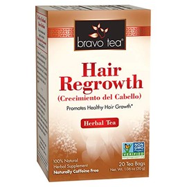 Bravo Tea Hair Regrowth Herbal Tea Caffeine Free, 20 Tea Bags, 6 Count