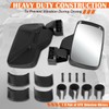 Pair of Universal Textured Black Rectangle Convex Style UTV Side