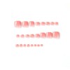 SXVME Glitter Ombre Pink Press on Toes Nails Short Square,