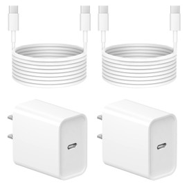 iPhone 17 16 15 Charger Fast Charging - 2 Pack 20W USB C Charger Block with 6FT Type C Cable Compatible with iPhone 17/17 Pro/17 Pro Max/Air/16/16e/15, iPad Pro, Air M3/M2/5/4, 11th/10th（White）