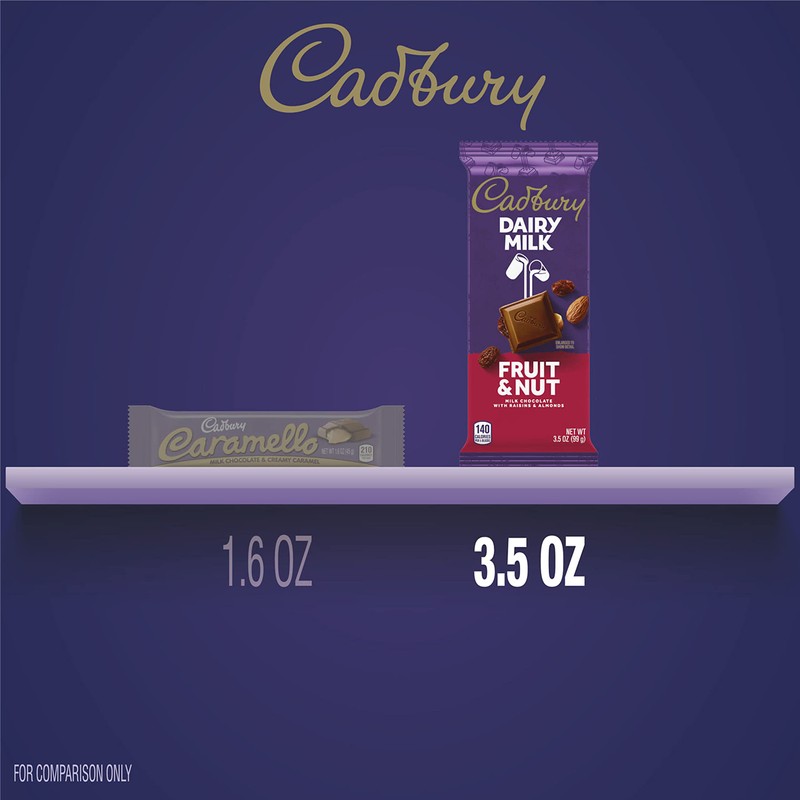 CADBURY DAIRY MILK Fruit & Nut Milk Chocolate Candy Bars,