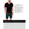 Bresdk Men's Pyjamas Short Cotton Summer Set for Men Sleepwear