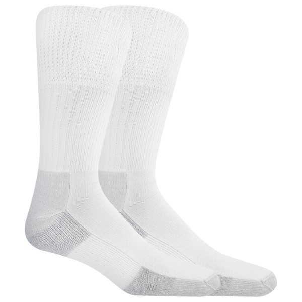 Dr. Scholl's Men's Advanced Relief Blisterguard Socks - 2 & 3 Pair Packs - Non-Binding Cushioned Moisture Management, White, 13-15