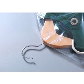 100 PCS Dry Cleaner Bags Plastic Clear 35.4 Inches Can be Hung Transparent Clothes Dust Cover