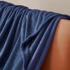 Aisbo Fleece Blanket Navy Blue Throw - Versatile Soft Warm
