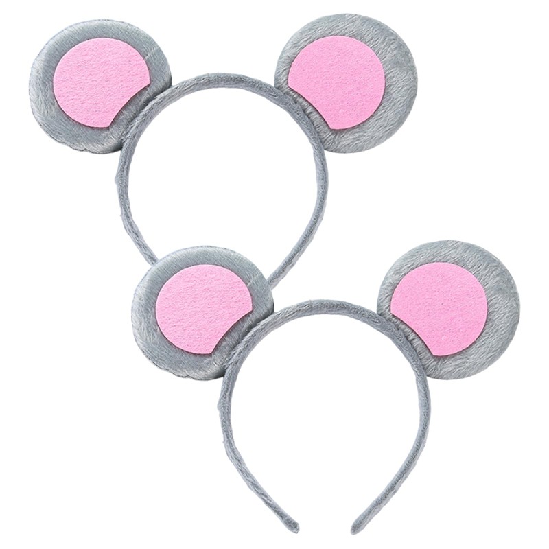 EUPSIIU EUPSIIU 2 Stück Haarreifen Maus Ohren Stirnband，Maus Ohren Haarreif