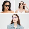 WDZAYXC Round Polarized Sunglasses with Thick Frame for Men and