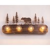 TOCHIC Rustic Bathroom Light Fixtures, 4 Lights Farmhouse Bathroom Vanity