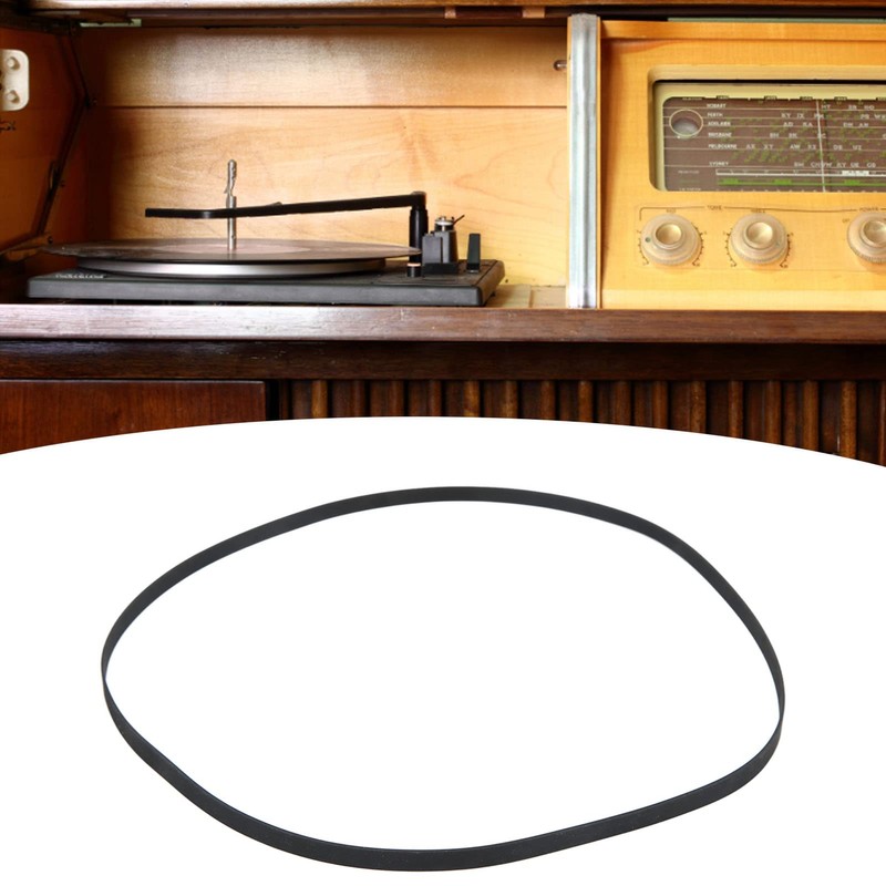 Alomejor Black Record Player Turntable Belt Replacement Rubber Recorder Drive