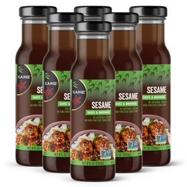 Ka Me Sesame Sauce & Marinade, No High Fructose Corn Syrup, No Artificial Colors, Non-GMO, 8 Fluid Ounce (Pack of 6)