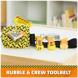 Rubble & Crew, Rubble’s Construction Tool Belt, with 6 Piece Kids Tool Set, Pretend Play Costume with Kids Toys for Ages 3 and Up