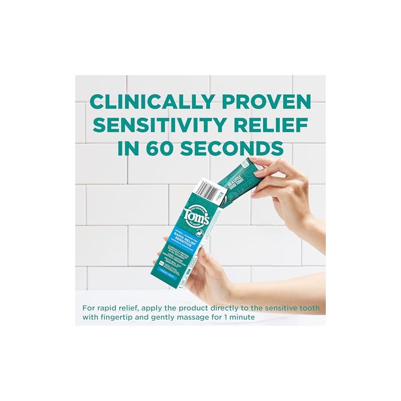 Tom's of Maine Rapid Relief Sensitive Natural Toothpaste Multi Pack,