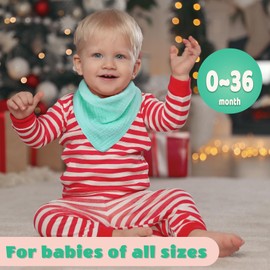 EllieHouse Baby Bibs for Girls Boys 10 Pack Teething Drool Teeth Drooling Muslin Cotton Bibs Absorbent Soft Bibs for Infant Toddler Essentials