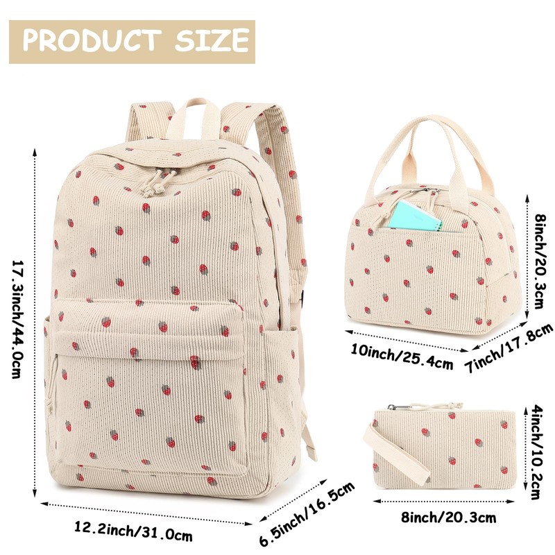 Bluboon School Backpack Teens Girls Boys Kids School Book Bags