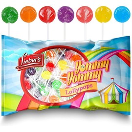 Lieber's Assorted Candy Lollipops, Bulk Lolly Pops Individually Wrapped, Loli Su