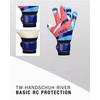 JAKO Unisex River Basic RC Protection Goalkeeper Gloves, Navy/Sky Blue/Coral,