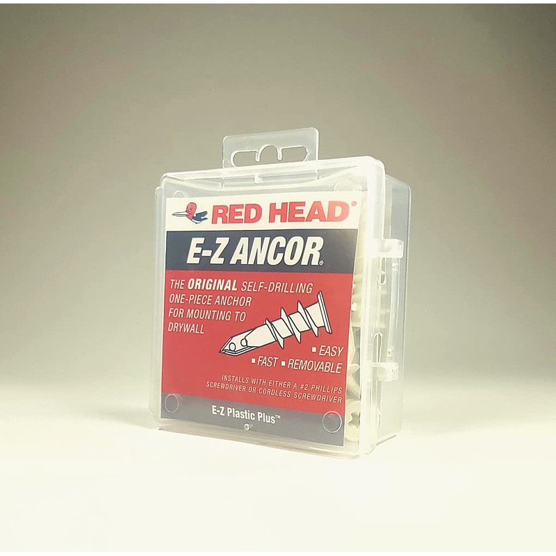 E-Z Ancor 25 Qty Red Head EZ Ancor Nylon Plastic