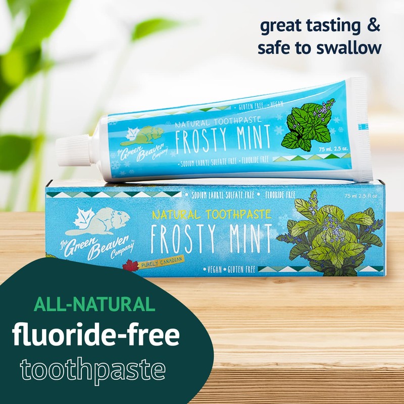 Green Beaver Toothpaste, Frosty Mint, 2.5 Ounce