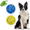 POUPUA Dog Tennis Balls for Aggressive Chewers, Indestructible Dog Balls