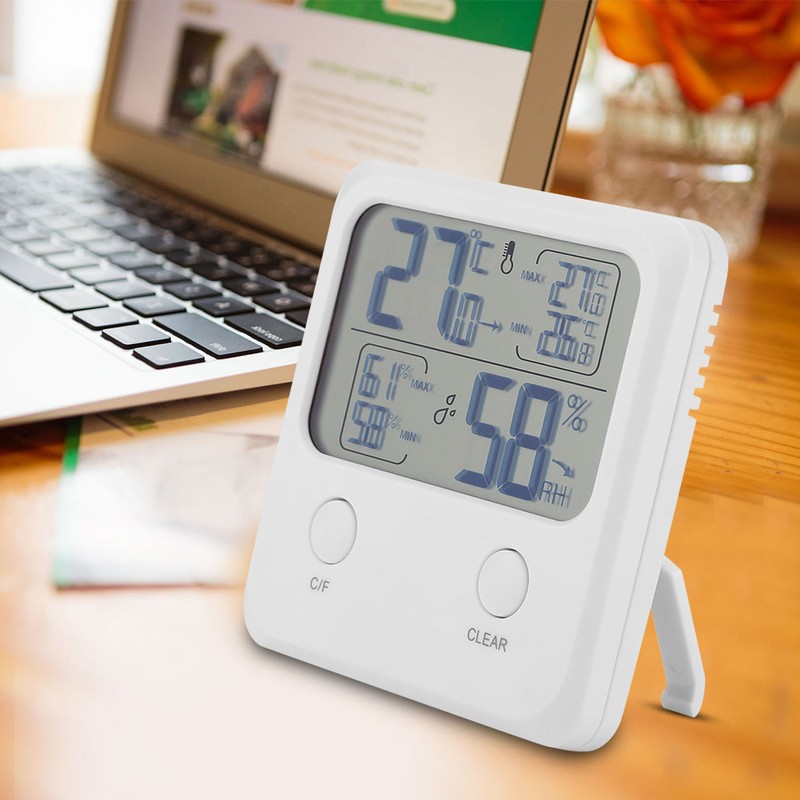 Digital Electronic Thermometer Hygrometer Indoor Humidity Temperature for Home Office
