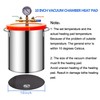 YSJWAER Vacuum Chamber Digital Heat-Pad - Stainless Steel Vac Kit