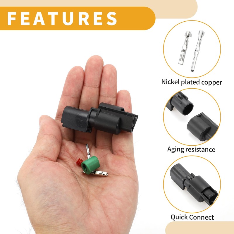 Partuto A/C Compressor Connector Plug Inner Male Female Wire Terminal