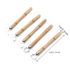 5-Piece Pottery Handle Making Tool Set with Wood Handles