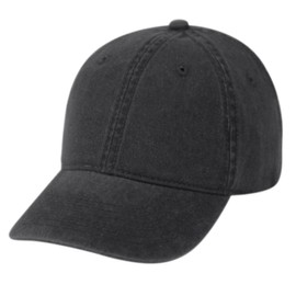 Cotton Twill Pigment-Dyed Sunbuster Ball Cap (Black)