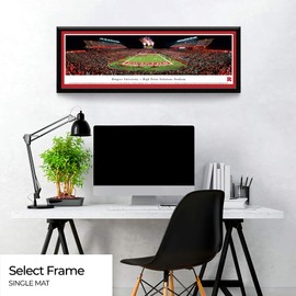 Rutgers Football - 42x15.5-inch Panoramic Select Framed Picture with Mat