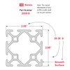 8020, 2020, 10 Series 2 Inch x 2 Inch T-Slotted