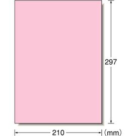 エーワン ラベルシール ピンク A4 ノーカット 15シート 28492