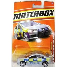 2011 Matchbox Silver MITSUBISHI LANCER EVOLUTION X #57/100 Police Car, Emergency Response #9/11