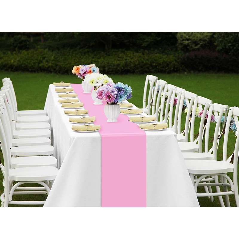6 Pack Pink Table Runner,Satin Table Runner, 12 x 72