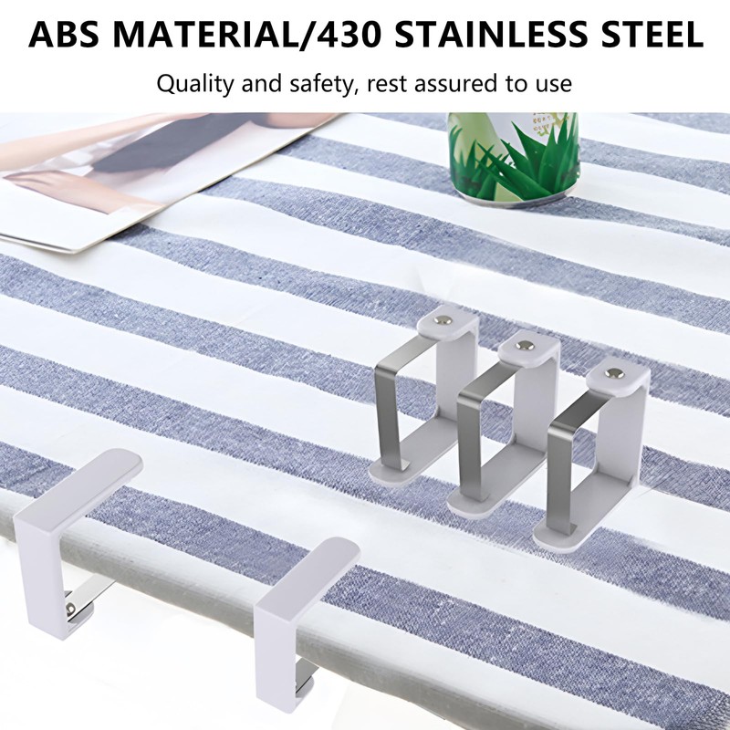AMSGANK Tablecloth Clips, Pack of 12 Table Clips, Stainless Steel