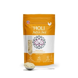 HOLI Freeze Dried Chicken Dog Food Topper - Single Ingredient, Human-Grade Lean Chicken Breast - Freeze Dried Dog Food Flavor Enhancer for Picky Dogs – 100% All Natural