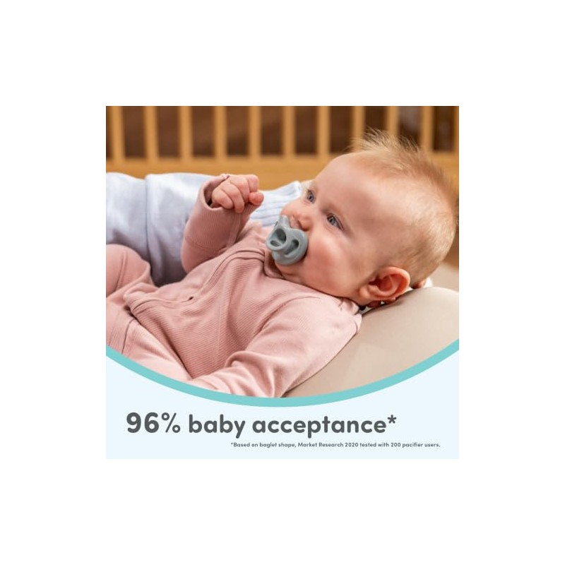 NUK Comfy - Chupetes ortodóncicos, 0-6 meses, paquete de 5