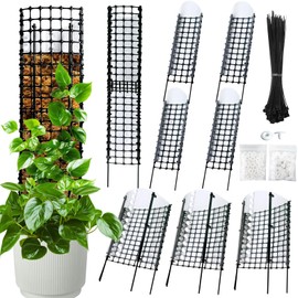 Expandable D Shaped Moss Pole, Customizable Width Moss Pole Monstera Plant Support, Stack up to 47 inches in Height, Widen to Any Size, DIY Thickened Transparent Plant Support for Climbing Plants