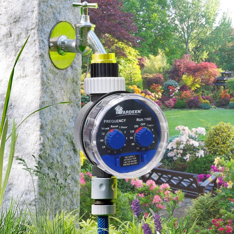 Yardeen Water Timer for Hose,Programmable Outdoor Faucet Sprinkler Timer Single