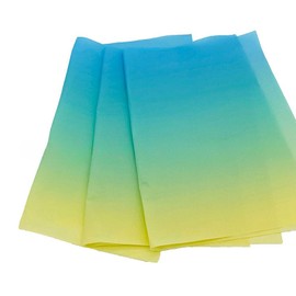 Vsosfiza Blue and Yellow Decoupage Tissue Paper Wrapping Paper with Colour Gradient, Mermaid Party Decoration, Flower Wrapping Paper, Wedding Wrapping Paper, DIY Craft Wrapping Paper, 50 x 70 cm, 20
