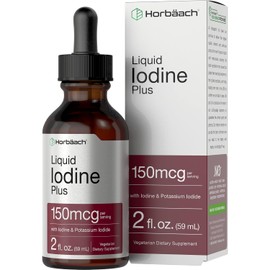 Horbäach Liquid Iodine Plus 59 ml - Piel Radiante - Energía - Metabolismo - Hecho en USA