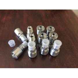 (10 Pack) MP-8-6 Hydraulic Hose Crimp Fittings 1/2" Hose x 3/8" MP 10143-6-8