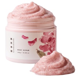 Tokyo Shukuen Body Scrub, Sugar Scrub, 10.6 oz (300 g), Blackheads, Delicate Zones, Knees, Arms, Exfoliates, Butt, Elbow, Knees, Heels, Body Soap, Gift, Birthday Gift, Made in Japan