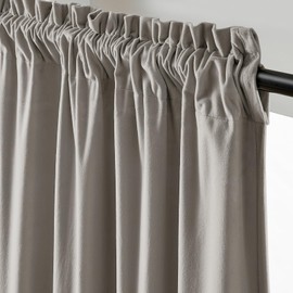 Lazzzy - Cortinas de terciopelo gris claro de 84 pulgadas de largo, cortinas con aislamiento térmico para recámara, sala de estar, oscurecimiento de ventana, bolsillo para barra, 2 paneles, 62 x 84