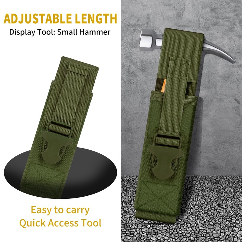 bvya 2 Pack Tactical Molle Flashlight Pouch Holster Case Belt