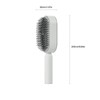 Cushion Hair Brush Self Cleaning Scalp Massage Rounded Comb Teeth