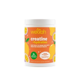 Wellah Creatine + Hydration Supplement, Electrolyte Drink Mix With Creatine Monohydrate And Vitamins, 30 Servings:_Mango Passionfruit