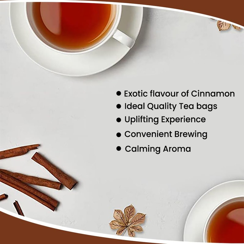 Tea4U Flavored Black Ceylon TeaBags (Cinnamon) - Ideal Quality from