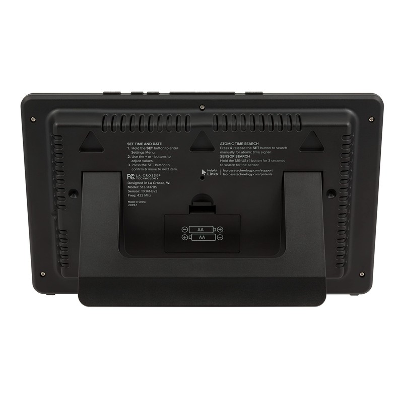 La Crosse Technology 513-1417BS Atomic Digital Clock with Temperature and