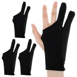 4pcs Digital Drawing Glove,3-Layer Two-Finger Artist Gloves for Right Hand and Left Hand,Digital Art Glove for Graphics Drawing Tablet for Stylus Pen Pencil Sketching Painting