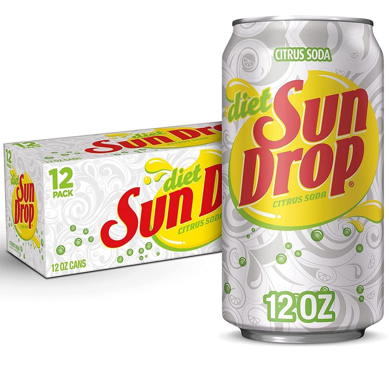 Diet Sun Drop Citrus Soda Soft Drink Cans - 3